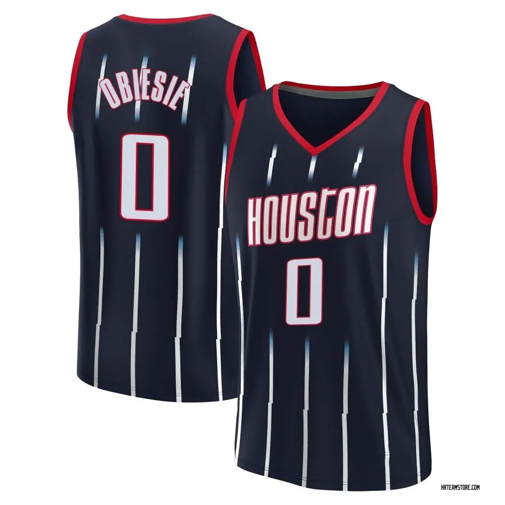 Youth Joshua Obiesie Houston Rockets Navy 2021 22 Replica City